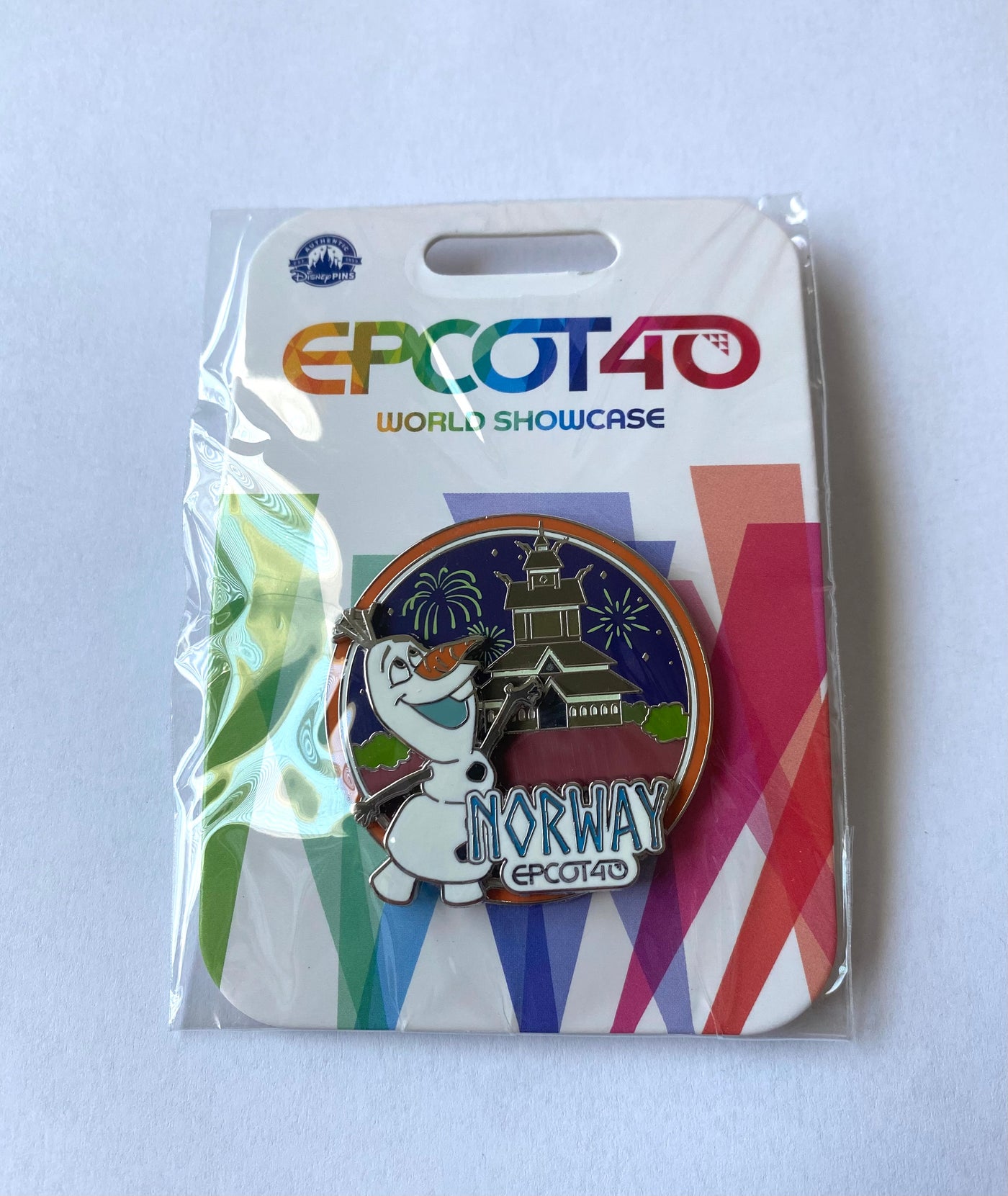 Disney Parks Epcot 40th World Showcase Norway Frozen Olaf Pin New with Card