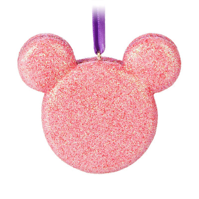 Disney Parks Minnie Macaron Glitter Christmas Ornament New With Tag