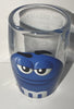 M&M's World Blue Big Face Clear Shot Glass New