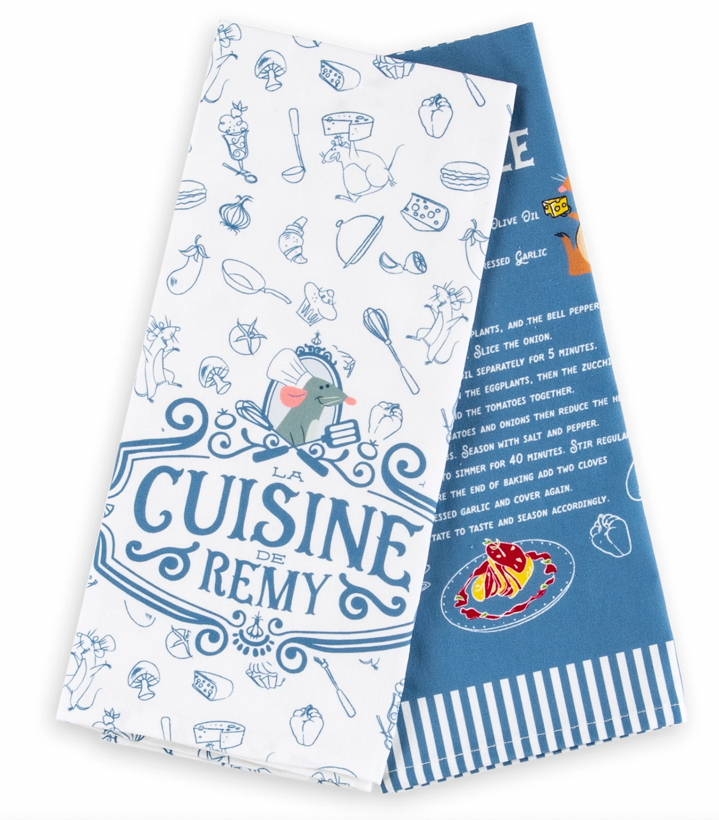 Disney Parks Epcot Remy and Emile Kitchen Towel Set Ratatouille New with Tags