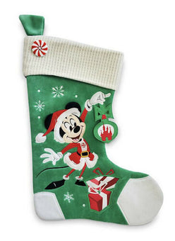 Disney Mickey Mouse Present Plush Christmas Tree Holiday Stocking New with Tags