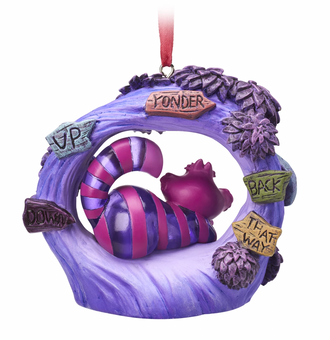 Disney Sketchbook Cheshire Cat Light Up Magic Ornament Alice in Wonderland New