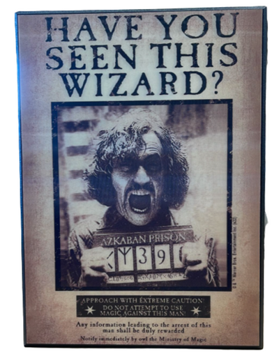 Universal Studios Harry Potter Have You Seen This Wizard Wood Sign New With Tag