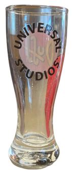 Universal Studios Simpson Duff Logo Glass Cup New With Tag