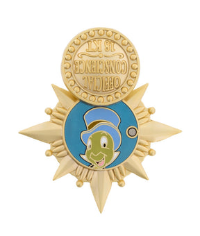 Disney Parks Official Conscience Jiminy Cricket Pin New with Card