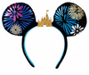 Disney Parks Mickey Main Attraction Ear Headband Cinderella Castle Fireworks New