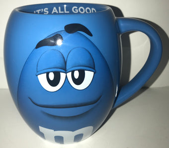 M&M's World Blue Character Barrel It's All Good Mug New