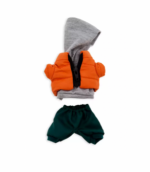 Disney NuiMOs Outfit Orange Puffer Jacket Gray Hoodie Green Jogger Pants New