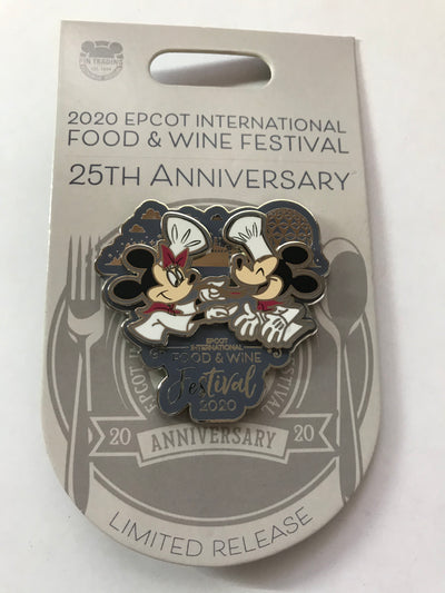 Disney Parks Food and Wine 2020 Mickey Minnie Limited Pin New with Card
