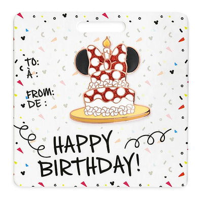 Disney Minnie Mouse Happy Birthday Cake Pin New with Card