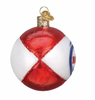 Old World Christmas Rugby Ball Glass Christmas Ornament New with Box