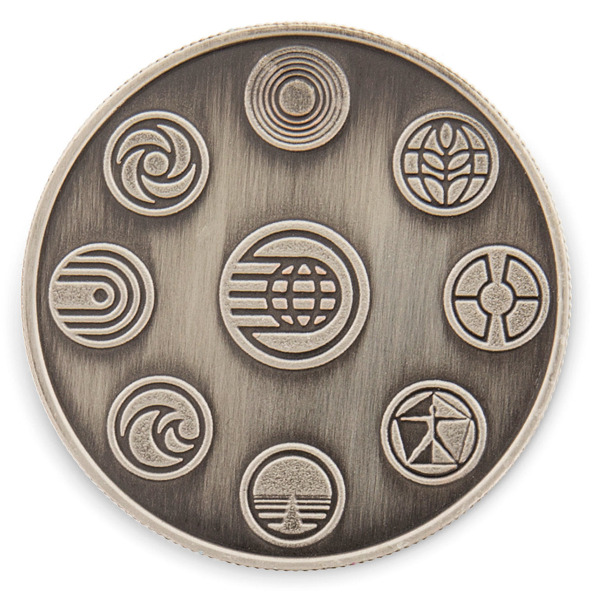Disney Epcot 35th Anniversary Commemorative Medallion Nickel Silver Plate New