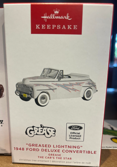 Hallmark 2022 Car Greased Lightning 1948 Ford Convertible Ornament New With Box