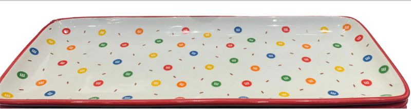 M&M's World Icon Rainbow Ceramic Serving Tray 14" New with Tag