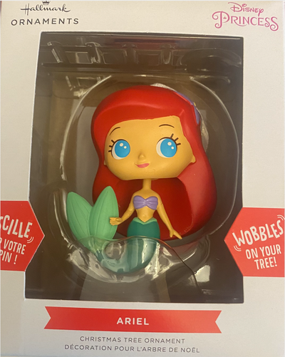 Hallmark Disney Little Mermaid Ariel Wobbles Christmas Ornament New with Box