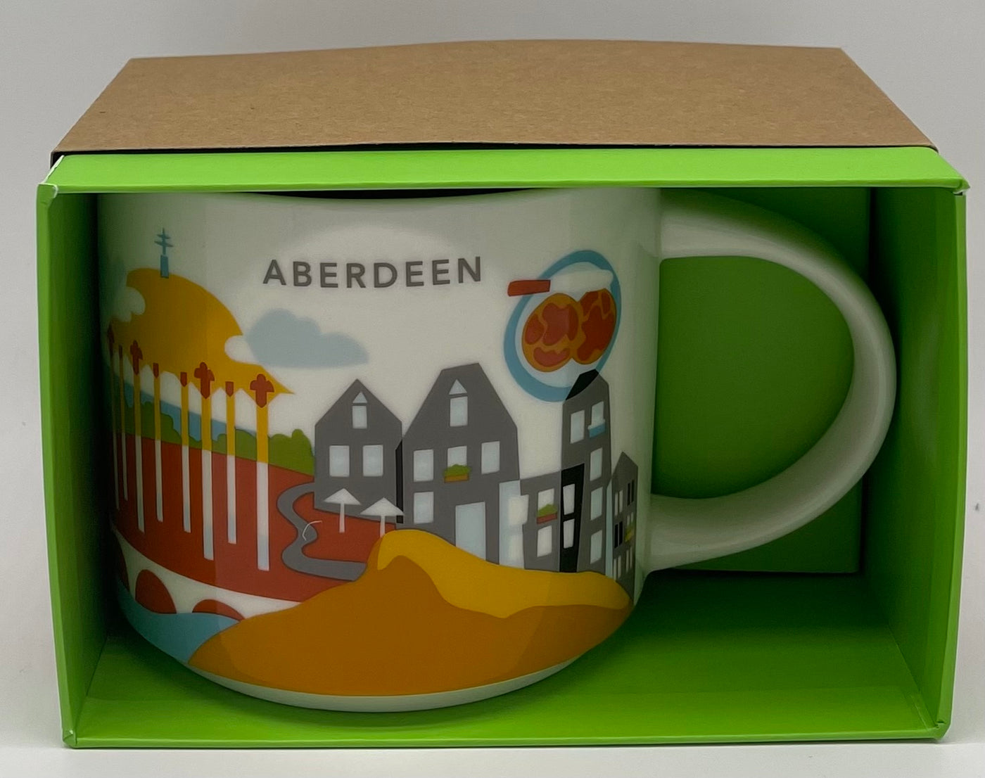 Starbucks You Are Here Collection Aberdeen Scotland Ceramic Coffee Mug New With Box