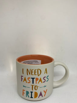 Disney Parks I Need a Fastpass to Friday Coffee Mug New