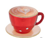 Robert Stanley Red Polka Dot Cup & Saucer Glass Christmas Ornament New with Tag
