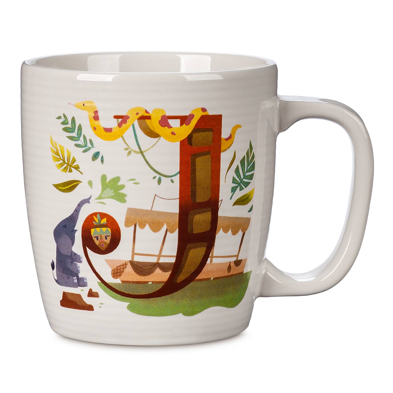 Disney Parks ABC Letters J is for The Jungle Cruise Ceramic Coffee Mug New