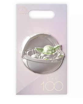 Disney 100 Years of Wonder Celebration The Mandalorian Grogu 3D Pin New w Card