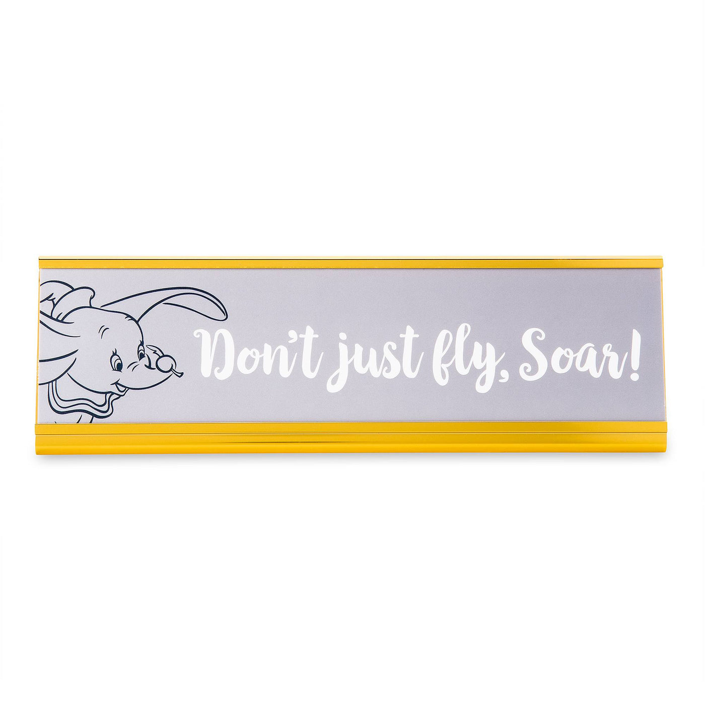 Disney Parks Dumbo Don't Just Fly Soar! Desk Nameplate New