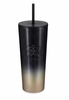 Disney Parks WDW 50th Magical Black Gold Starbucks Stainless Steel Tumbler New