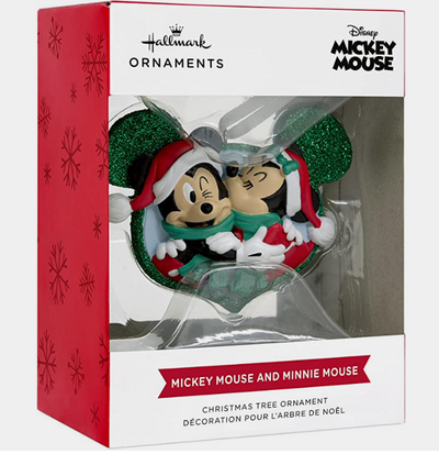 Hallmark 2022 Disney Minnie Kissing Mickey Christmas Ornament New with Box