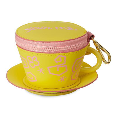 Disney Parks Alice in Wonderland Yellow Tea Cup Pouch New with Tags