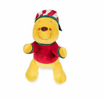 Disney Parks Winnie the Pooh Holiday Cuddleez Medium Plush New with Tag