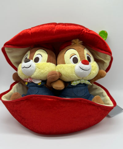 Disney Store Hong Kong Chip 'n Dale inside Apple with Worm Plush New with Tag