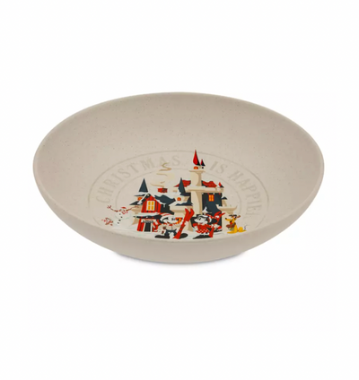 Disney Holiday Christmas is Happier Together Mickey and Friends Serving Bowl New