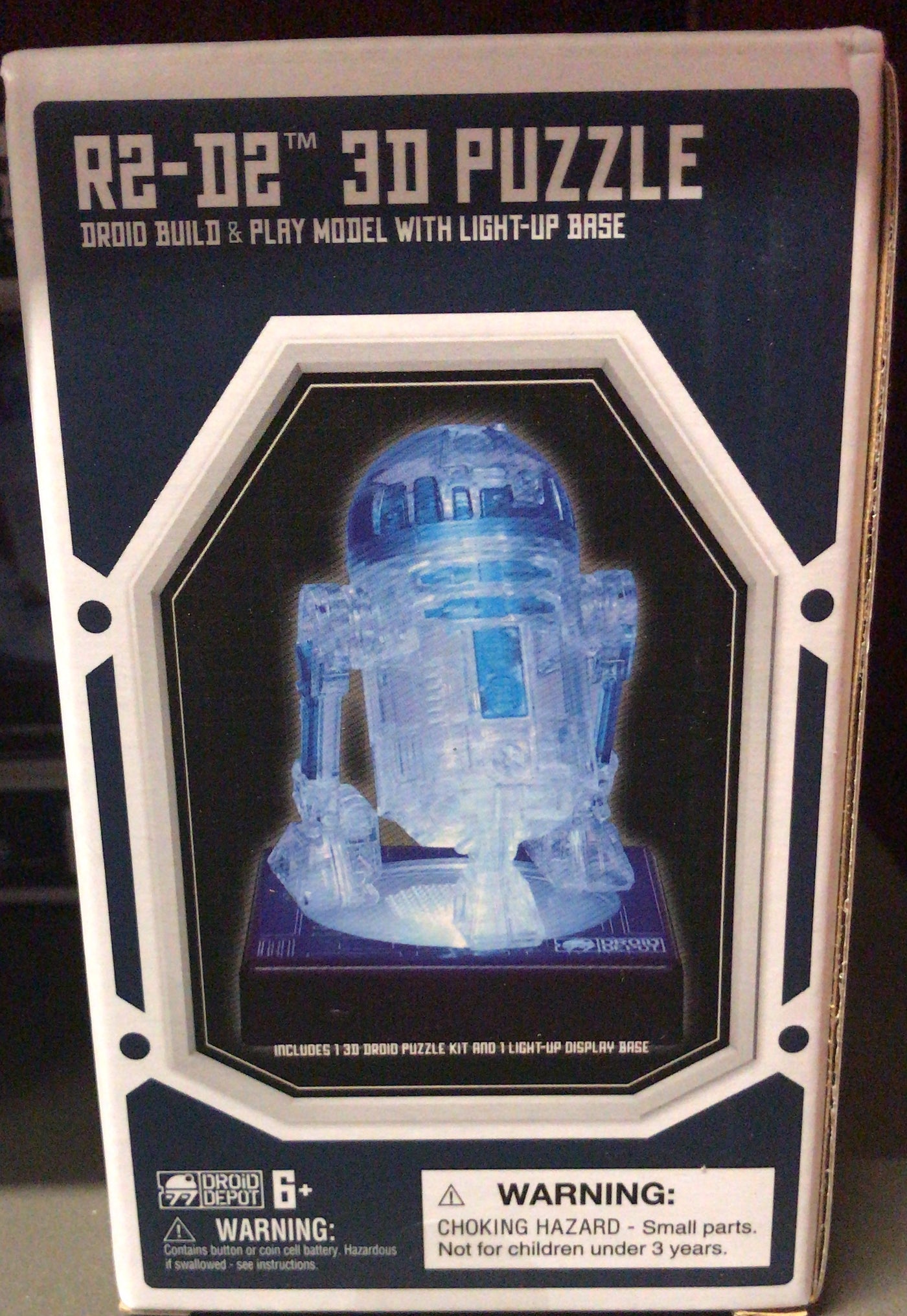 Disney Parks Star Wars R2-D2 3D Puzzle Droid Factory Light Up Base Galaxy Edge