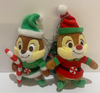 Disney Store Japan Chip and Dale Christmas Keychain Plush New with Tags