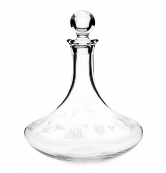 Disney Parks The Haunted Mansion Glass Carafe with Stopper New