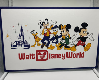 Disney Walt Disney World 50th Anniversary Vault Mickey Friends Placemat Map New