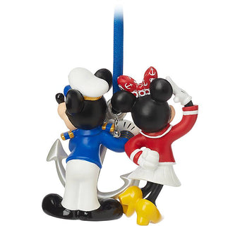 Disney Cruise Line Christmas Captain Mickey and Minnie Ornament New with Tags