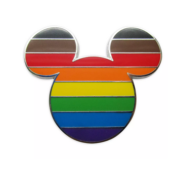 Disney Parks Rainbow Collection Mickey Icon Intersectional Flag Pin New w Card
