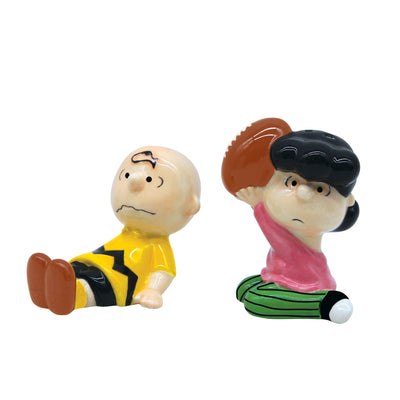 Department 56 Peanuts Charlie Brown and Lucy Salt and Pepper Shaker New with Box