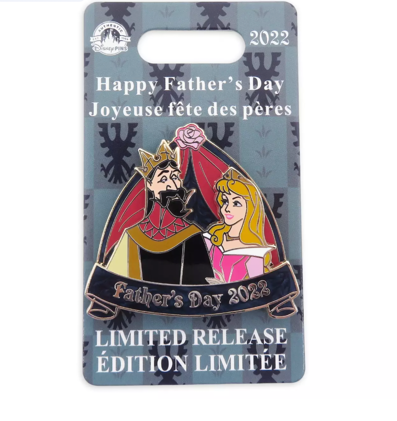 Disney King Stefan and Princess Aurora Father's Day Pin 2022 Limited New Card