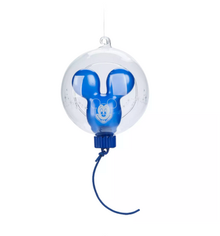 Disney Sketchbook Mickey Blue Balloon Light-Up Christmas Ornament New with Tag