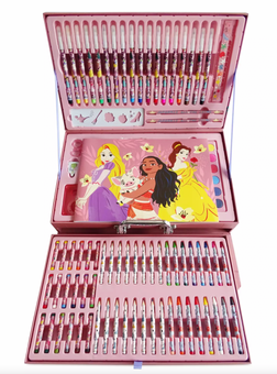Disney Princess Deluxe Art Kit Ariel Belle Watercolor Markers Paint Pencil New