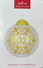Hallmark 2022 Commemorative 2022 Glass Ball Christmas Ornament New With Box