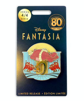 Disney 80th Anniversary Fantasia Hyacinth Hippo and Ben Ali-Gator Pin New Card