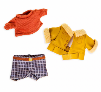 Disney NuiMOs Outfit Sherpa Jacket Sweater and Plaid Shorts New with Card