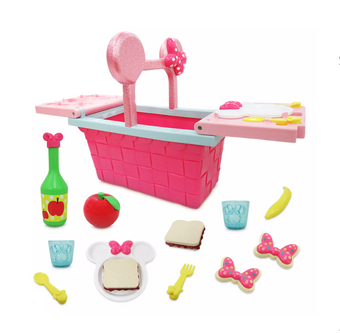 Disney Minnie Picnic Basket Play Set New with Box