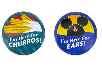 Disney Parks I'm Here for ... Ears Button Set New with Card