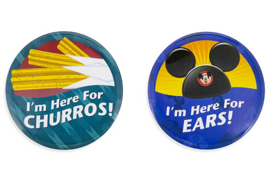 Disney Parks I'm Here for ... Ears Button Set New with Card