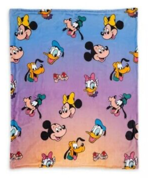 Disney Parks Mickey Mouse and Friends Reversible Fleece Throw New with Tag