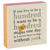 Hallmark Disney Winnie the Pooh Live to Be a Hundred Wood Quote Sign New