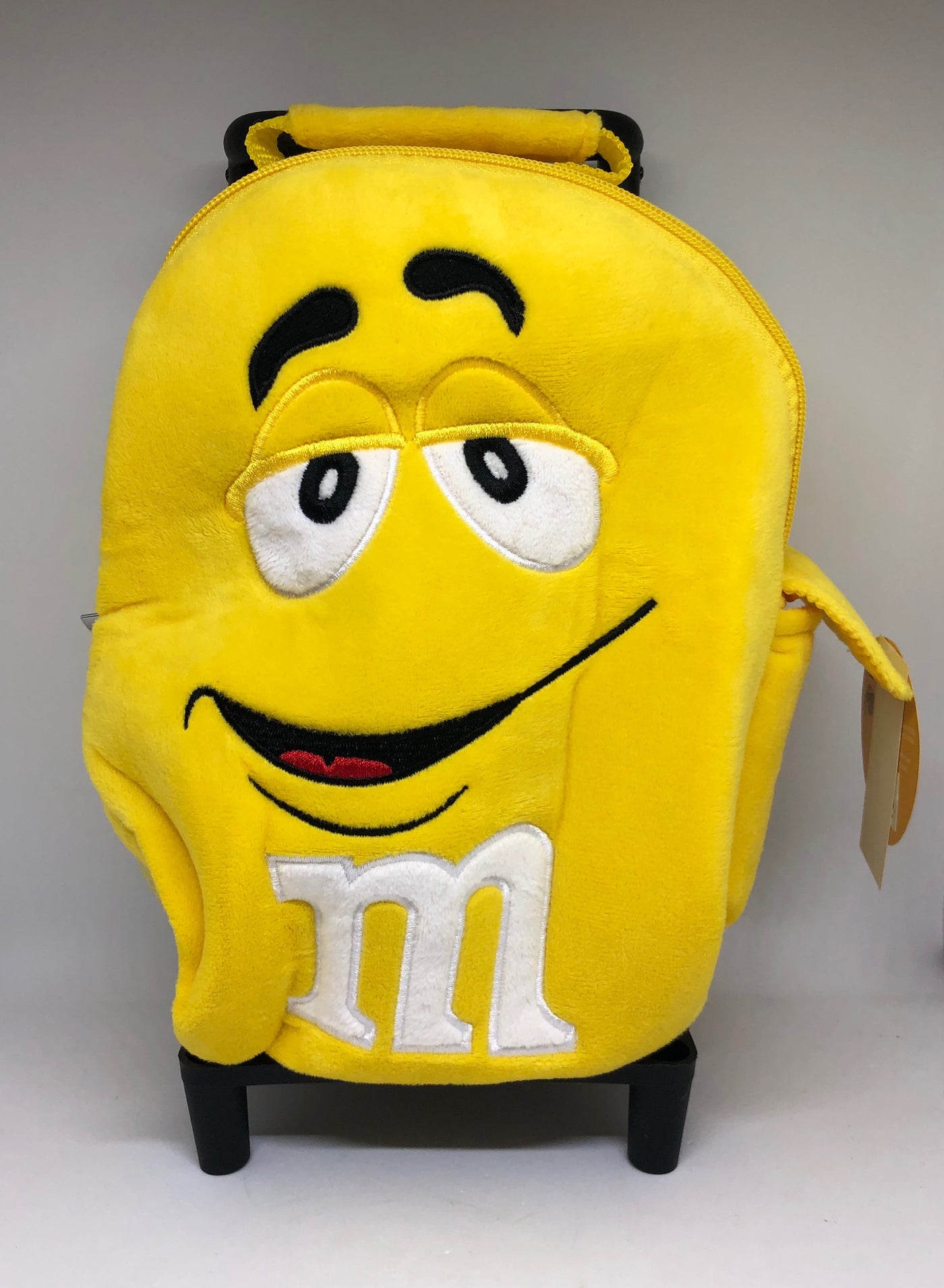 M&M's World Yellow Character Plush Backpack Trolley For Child New with Tags